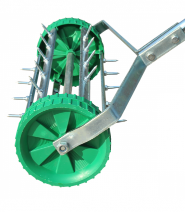 Outsunny Lawn Aerator Roller-Green/Silver