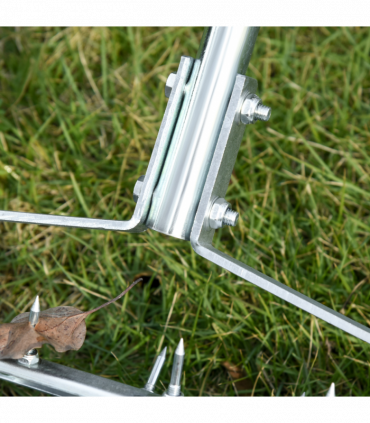 Outsunny Lawn Aerator Roller-Green/Silver