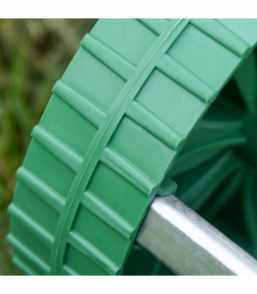 Outsunny Lawn Aerator Roller-Green/Silver