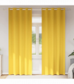 vidaXL Curtains with Curtains 2 pcs Mustard yellow Polyester