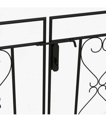 Outsunny Metal Garden Arch with Double Gate, Garden Arbor Climbing Plants