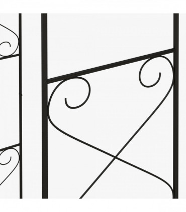 Outsunny Metal Garden Arch with Double Gate, Garden Arbor Climbing Plants