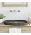 vidaXL Basin Grey (55-65) x (40-50) x 6 cm River stone