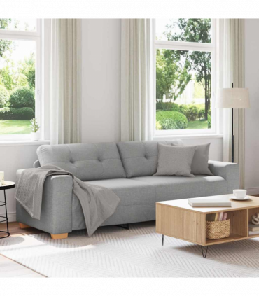 vidaXL 3-Seater Sofa with Cushion Cloud grey Fabric