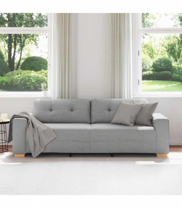 vidaXL 3-Seater Sofa with Cushion Cloud grey Fabric