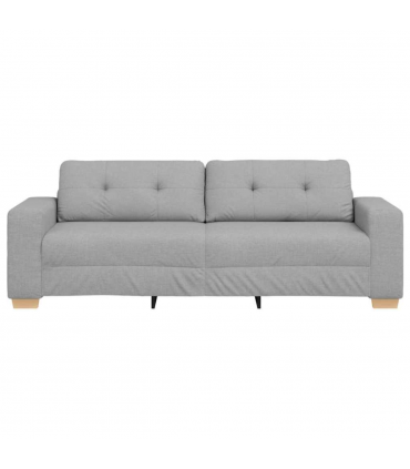 vidaXL 3-Seater Sofa with Cushion Cloud grey Fabric