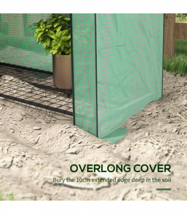 Outsunny Mini Green House with 4 Tier Shelves, 170H x 120W x 50Dcm, Green