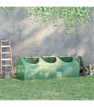 Outsunny Mini Greenhouse Small Plant Grow House w/ 3 Windows for Outdoor