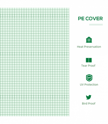 Outsunny Mini Greenhouse Small Plant Grow House w/ 3 Windows for Outdoor