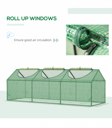 Outsunny Mini Greenhouse Small Plant Grow House w/ 3 Windows for Outdoor