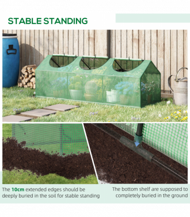 Outsunny Mini Greenhouse Small Plant Grow House w/ 3 Windows for Outdoor