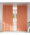 vidaXL Curtains with Curtains 2 pcs Terracotta Polyester