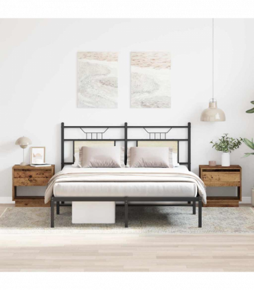 vidaXL Nightstand 2 pcs Old wood 45 x 34 x 44 cm Engineered wood