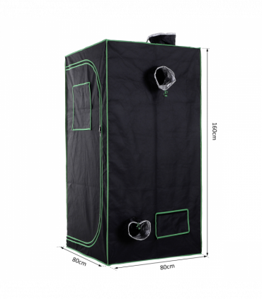 Outsunny Mylar Hydroponic Grow Tent w/ Floor Tray for Indoor Plant 80x80x160cm