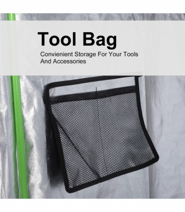 Outsunny Mylar Hydroponic Grow Tent w/ Floor Tray for Indoor Plant 80x80x160cm