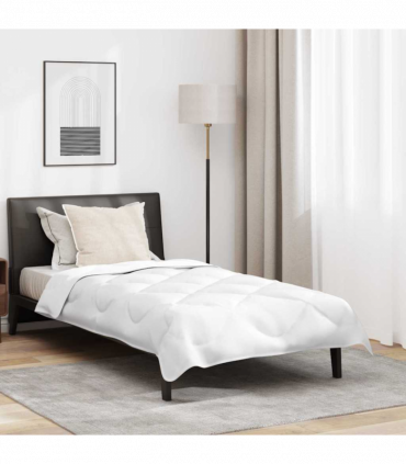 Winter Duvet Set with Pillow 2 pcs White 135 x 220 cm Microfiber