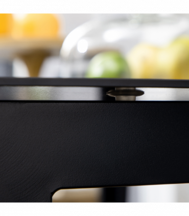 Outsunny Outdoor Dining Table for 6 Patio Table with Glass Tabletop Black