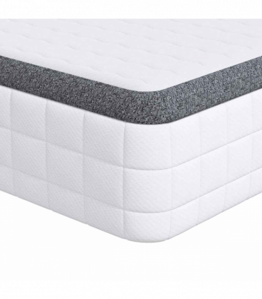 vidaXL Mattress White, Grey 70 x 200 cm Knitted fabric