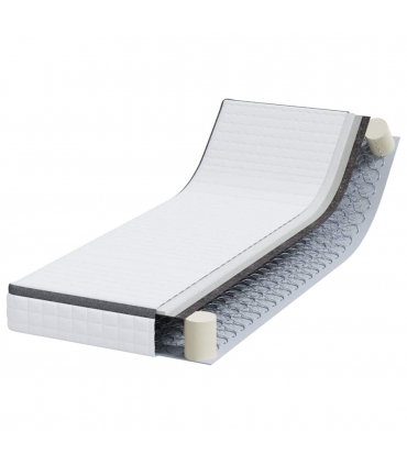 vidaXL Mattress White, Grey 70 x 200 cm Knitted fabric