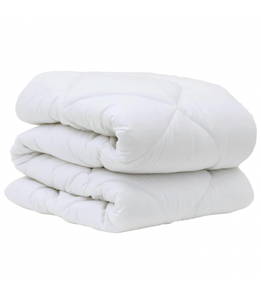 Winter Duvet Set with Pillow 2 pcs White 135 x 200 cm Microfiber