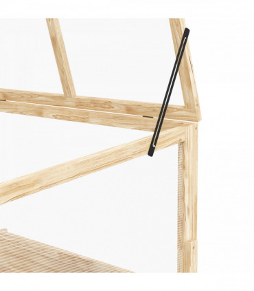 Outsunny Outdoor Raised Garden Bed with Cold Frame Greenhouse and Openable Top