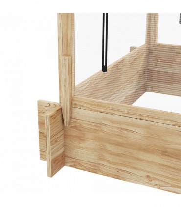 Outsunny Outdoor Raised Garden Bed with Cold Frame Greenhouse and Openable Top