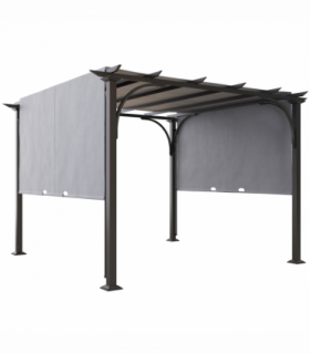 Outsunny Outdoor Retractable Pergola Garden Sun Shade Patio Canopy Shelter