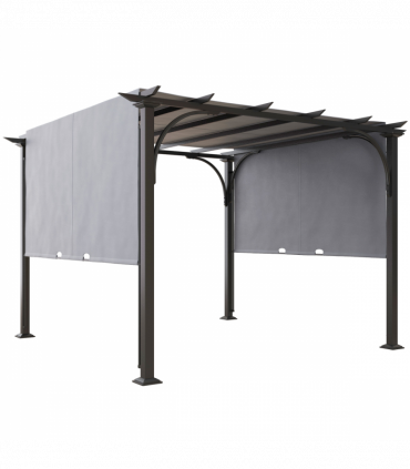 Outsunny Outdoor Retractable Pergola Garden Sun Shade Patio Canopy Shelter