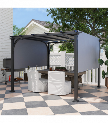 Outsunny Outdoor Retractable Pergola Garden Sun Shade Patio Canopy Shelter