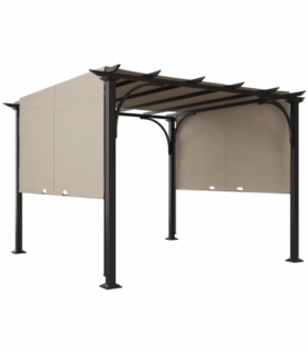 Outsunny Outdoor Retractable Pergola Garden Sun Shade Patio Canopy Shelter