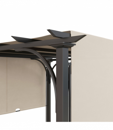 Outsunny Outdoor Retractable Pergola Garden Sun Shade Patio Canopy Shelter