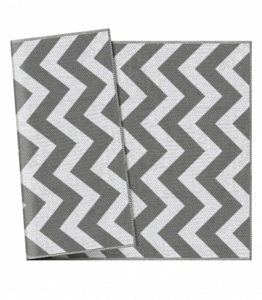 Outsunny Outdoor Rug, 1.2 x 1.8m Patio Floor Mat, Grey & White
