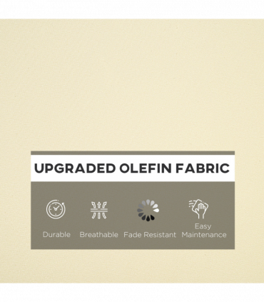 Outsunny Outdoor Seat and Back Cushion Set, Deep Seating Chair Cushion, Beige