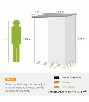 Outsunny Outdoor Storage Shed Steel Garden Shed w/ Lockable Door for Garden
