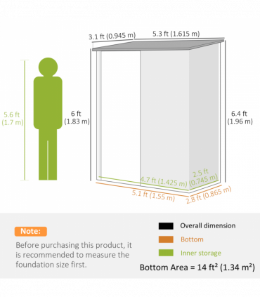 Outsunny Outdoor Storage Shed w/ Lockable Door for Garden, Light Grey
