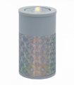 Outsunny Outdoor Waterfall Fountain Water Feature with LED, Light Grey