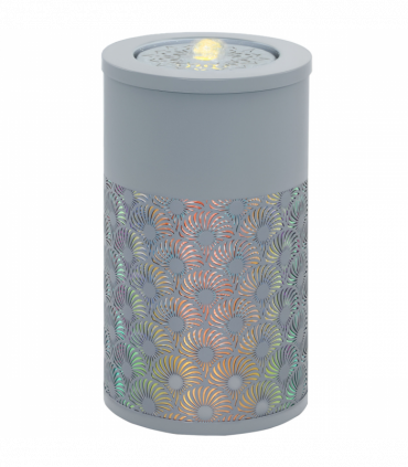 Outsunny Outdoor Waterfall Fountain Water Feature with LED, Light Grey