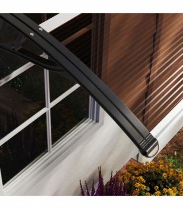 Outsunny Outdoor Window Door Canopy Fixed Awning Porch UV Water Cover Brown