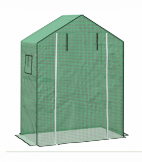 Outsunny PE Greenhouse Cover Replacement with Door and Mesh Windows, Green