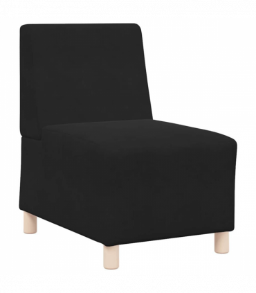 vidaXL Modular Sofa Unit Armless Black 55 x 74 x 82 cm Velvet