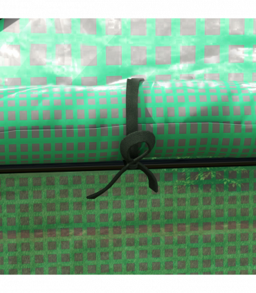 Outsunny PE Greenhouse Cover Replacement with Door and Mesh Windows, Green