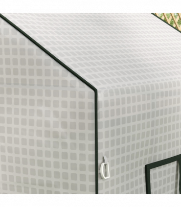 Outsunny PE Greenhouse Cover Replacement with Door and Mesh Windows, White