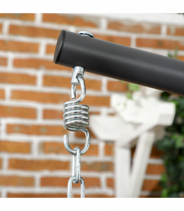 Outsunny PE Hanging Swing Chair w/ Thick Cushion, Patio Hanging Chair, Grey