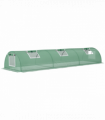Outsunny PE Mini Greenhouse, 3m Portable Tunnel Green House with 5 Mesh Windows