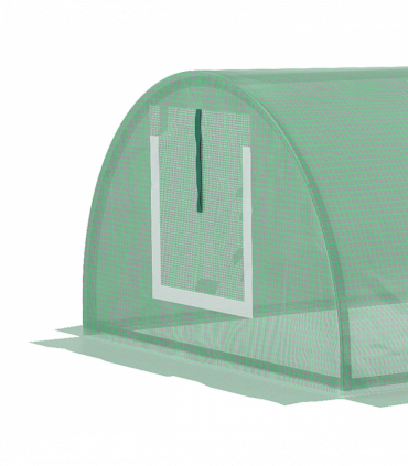 Outsunny PE Mini Greenhouse, 3m Portable Tunnel Green House with 5 Mesh Windows