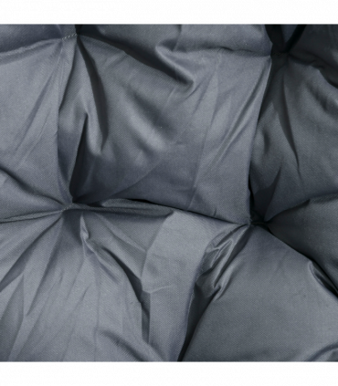 Outsunny PE Rattan Hanging Swing Chair w/ Stand & Cup Holder, Grey