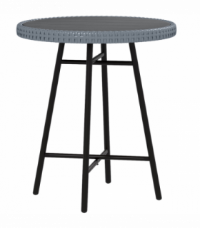 Outsunny PE Rattan Side Table for Indoor, Outdoor, Balcony, Patio, Grey