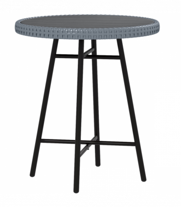 Outsunny PE Rattan Side Table for Indoor, Outdoor, Balcony, Patio, Grey