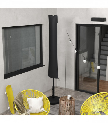 Outsunny Parasol Cover, Patio Cantilever Cover, Banana Umbrella Cover, Black