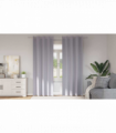 vidaXL Curtains with Curtains 2 pcs Metal grey Polyester